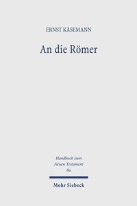 Abbildung von: An die Römer - Mohr Siebeck