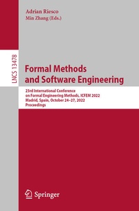 Enlarge image Cover: Formal Methods and Software Engineering - Springer