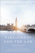 Cover: Parliament and the Law - Hart Publishing
