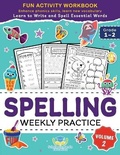 Cover: Spelling Weekly Practice for 1st 2nd Grade Volume 2 - Scholastic Panda Education