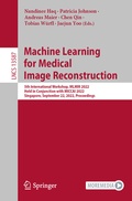 Cover: Machine Learning for Medical Image Reconstruction - Springer