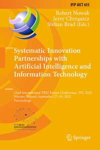 Enlarge image Cover: Systematic Innovation Partnerships with Artificial Intelligence and Information Technology - Springer