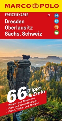 Abbildung von: MARCO POLO Freizeitkarte 24 Dresden, Oberlausitz, Sächsische Schweiz 1:100.000 - MARCO POLO ein Imprint von MAIRDUMONT