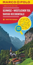 Cover: MARCO POLO Regionalkarte Schweiz 01 Westlicher Teil 1:200.000 - MARCO POLO ein Imprint von MAIRDUMONT