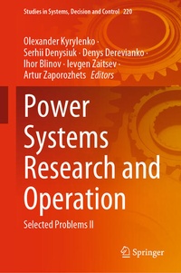 Enlarge image Cover: Power Systems Research and Operation - Springer