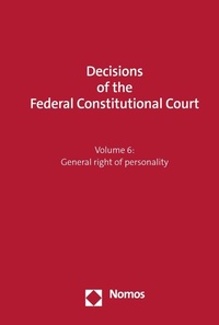 Abbildung von: Decisions of the Federal Constitutional Court - Nomos