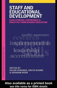 Enlarge image Cover: Staff and Educational Development - Routledge