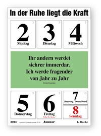 Abbildung von: Original-Leitspruch-Wochen-Kalender 2023 - Bellaprint Verlag GmbH
