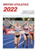 Cover: British Athletics 2022 2022 - National Union of Track Statisticians