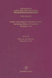 Enlarge image Cover: Author and Subject Cumulative Index Including, Tables of Content, Volumes 1-34 - Academic Press