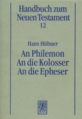 Cover: An Philemon. An die Kolosser. An die Epheser - Mohr Siebeck