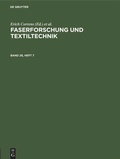 Cover: Faserforschung und Textiltechnik. Band 26, Heft 7 - De Gruyter