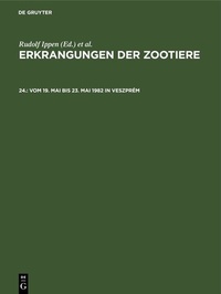 Abbildung von: vom 19. Mai bis 23. Mai 1982 in Veszprém - De Gruyter