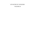 Cover: Advances in Catalysis - Academic Press