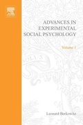 Cover: Adv Experimental Social Psychology, Vol 1 - Academic Press