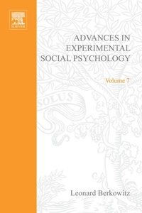 Enlarge image Cover: Advances in Experimental Social Psychology - Academic Press