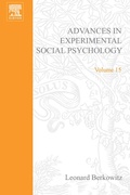 Cover: Adv Experimental Social Psychology, V 15 - Academic Press