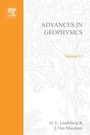 Cover: Advances in Geophysics - Academic Press