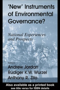 Enlarge image Cover: New Instruments of Environmental Governance? - Routledge
