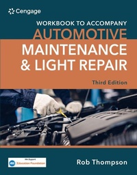 Enlarge image Cover: Student Workbook for Automotive Maintenance & Light Repair - Delmar Cengage Learning