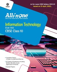 Abbildung von: Cbse All in One Information Technology (Code 402) Class 11 2022-23 Edition (as Per Latest Cbse Syllabus Issued on 21 April 2022) - Arihant Publications India Limited