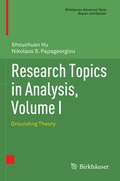 Cover: Research Topics in Analysis, Volume I - Birkh&auml;user