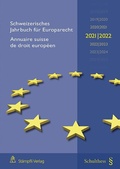 Cover: Schweizerisches Jahrbuch f&uuml;r Europarecht / Annuaire suisse de droit europ&eacute;en 2021/2022 - Schulthess Juristische Medien
