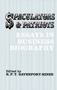 Abbildung von: Speculators and Patriots - Routledge