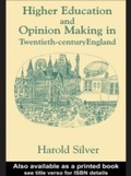 Cover: Higher Education and Policy-making in Twentieth-century England - Routledge