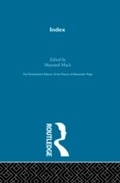Cover: The Twickenham Edition of the Poems of Alexander Pope - Routledge