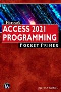 Cover: Microsoft Access 2021 Programming Pocket Primer - Mercury Learning & Information