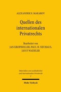 Abbildung von: Quellen des internationalen Privatrechts - Mohr Siebeck