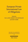 Bild: European Private International Law of Obligations - Mohr Siebeck