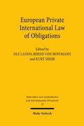 Cover: European Private International Law of Obligations - Mohr Siebeck