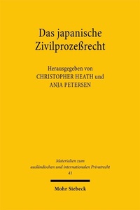 Abbildung von: Das japanische Zivilprozeßrecht - Mohr Siebeck