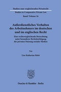 Bild: Außerdienstliches Verhalten des Arbeitnehmers im deutschen und im englischen Recht. - Duncker & Humblot