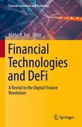 Cover: Financial Technologies and DeFi - Springer