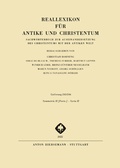 Cover: Reallexikon f&uuml;r Antike und Christentum - Hiersemann, A