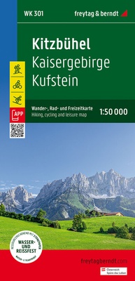 Abbildung von: Kitzbühel, Wander-, Rad- und Freizeitkarte 1:50.000, freytag & berndt, WK 301 - Freytag-Berndt und ARTARIA
