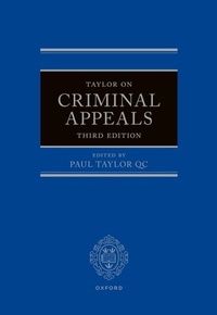 Abbildung von: Taylor on Criminal Appeals - OUP eBook