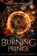Cover: The Burning Prince (The Flames of Burasal, #1) - Georgina Makalani