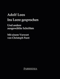 Cover: Ins Leere gesprochen - Parrhesia Verlag
