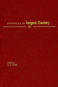 Enlarge image Cover: Advances in Inorganic Chemistry - Academic Press