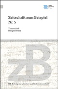 Cover: Zeitschrift Zum Beispiel Nr. 5 - Georg Olms Verlag