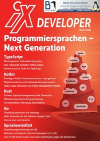 Abbildung von: iX Developer Programmiersprachen - Next Generation 2022 - Heise Medien