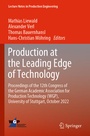 Cover: Production at the Leading Edge of Technology - Springer