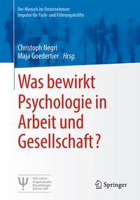 Abbildung von: Was bewirkt Psychologie in Arbeit und Gesellschaft? - Springer