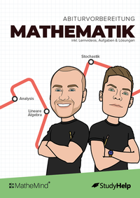Abbildung von: Mathe Abitur Lernheft von MatheMind inkl. 120 Aufgaben mit Lösungen & 153 Lernvideos - StudyHelp Verlag