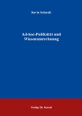 Cover: Ad-hoc-Publizit&auml;t und Wissenszurechnung - Kovac, Dr. Verlag
