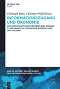 Cover: Informationszugang und &Ouml;konomie - De Gruyter Saur